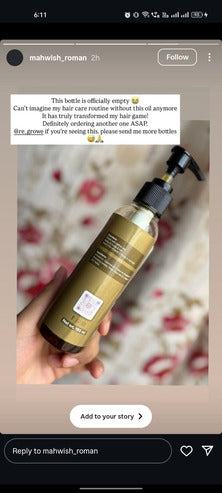 ReGrowe Herbal Hair Oil  - Anti frizz & Hairfall